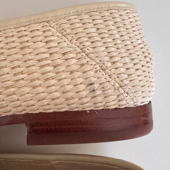 Sam Edelman Loraine Bit Loafer in Cream Linen Raffia 8.5 - Picture 6 of 11